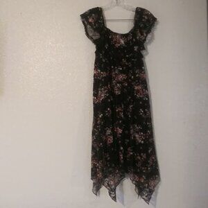 No Boundaries women's size XXL (2XL) 19 black multicolored floral dress